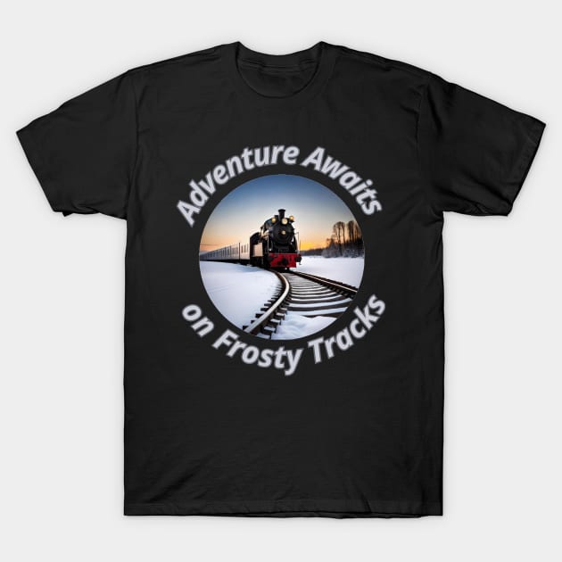 Frosty Tracks of Adventure T-Shirt by sweetvision